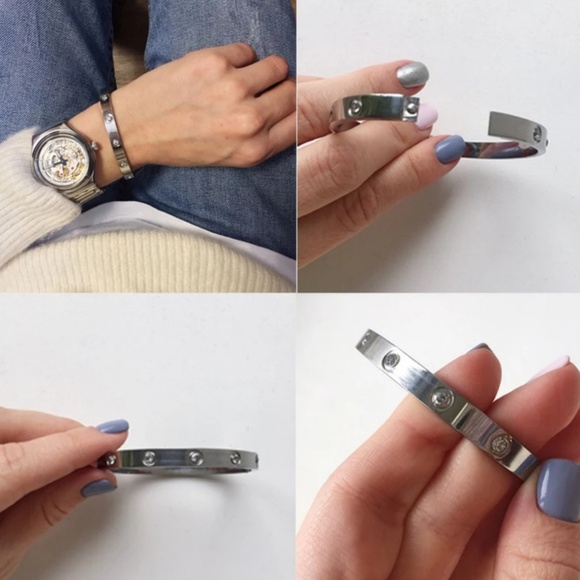 Love Bangle Bracelets, 18K High Quality Stainless - Picture 3 of 4